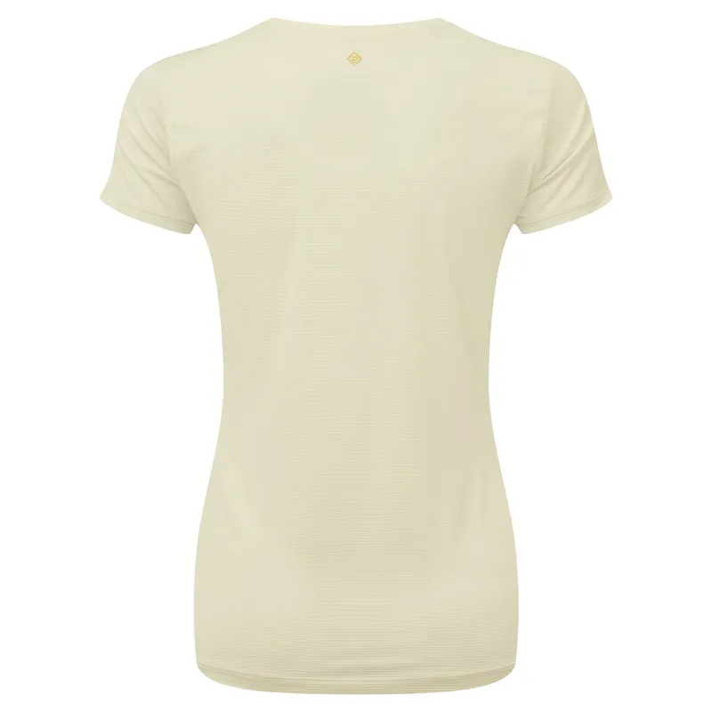 Ronhill Tech Short Sleeve Running Tee Womens in Vanilla/Solar-1